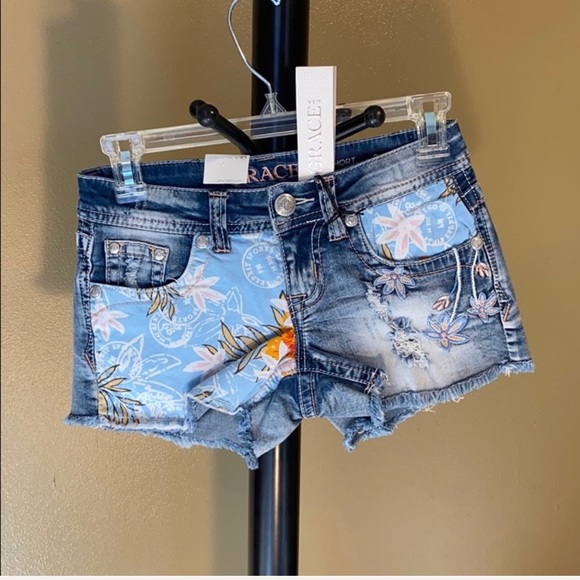 Grace in LA Pants - Grace in LA, short jean shorts, size 24